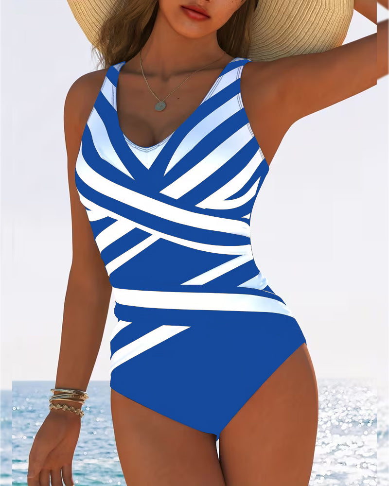 Florence | Striped Swimsuit