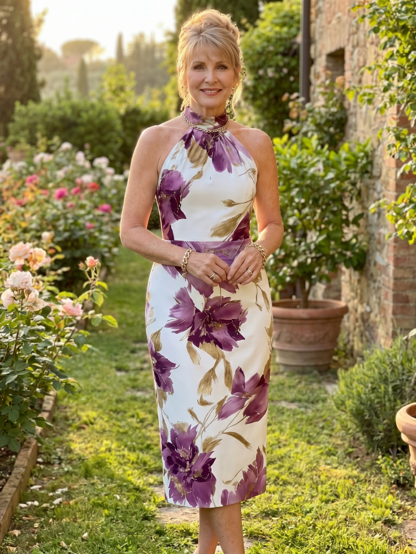 Zinnara | Halterneck Floral Mini Dress