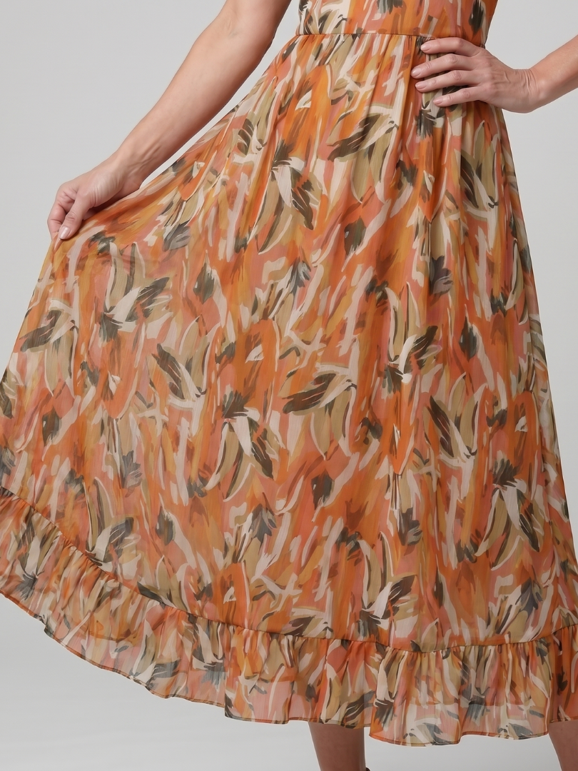 Quill | Spaghetti Strap Abstract Print Mini Dress