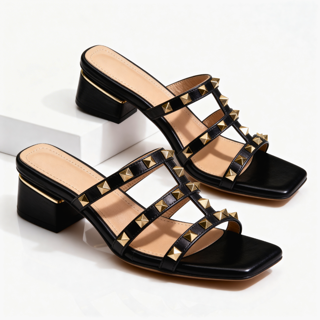 Colette™ | Gold-Studded Sandal