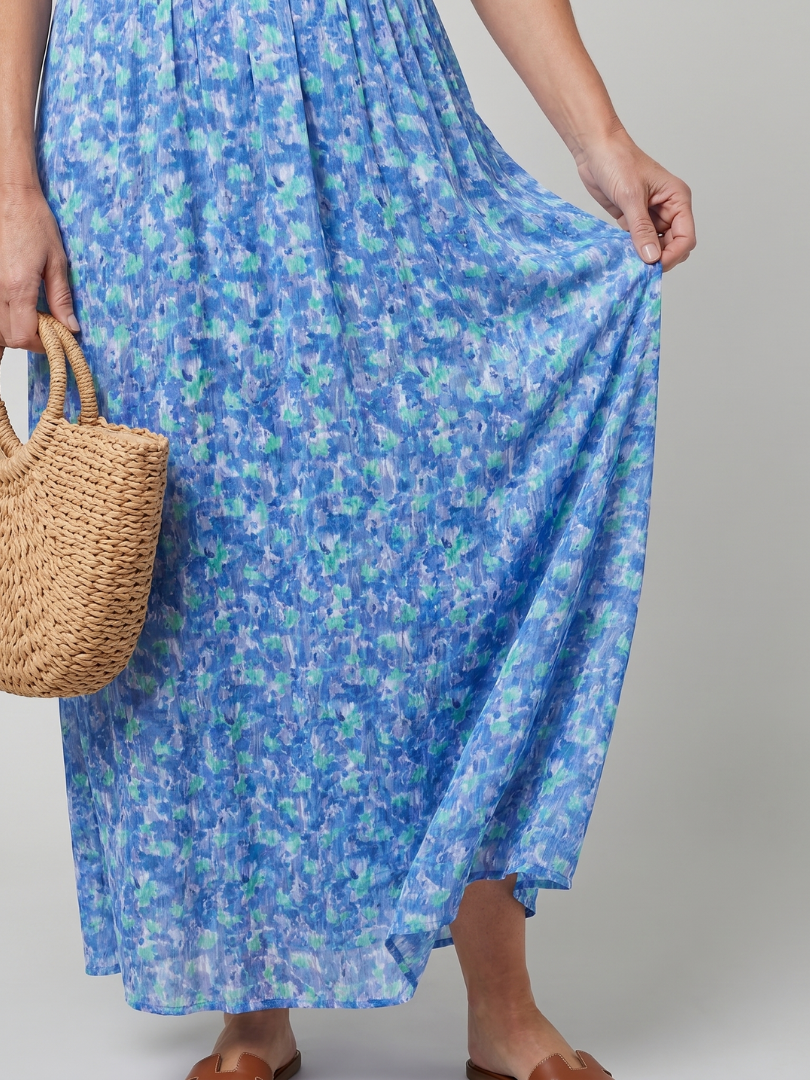 Juna | Short Sleeve Small Floral Mini Dress