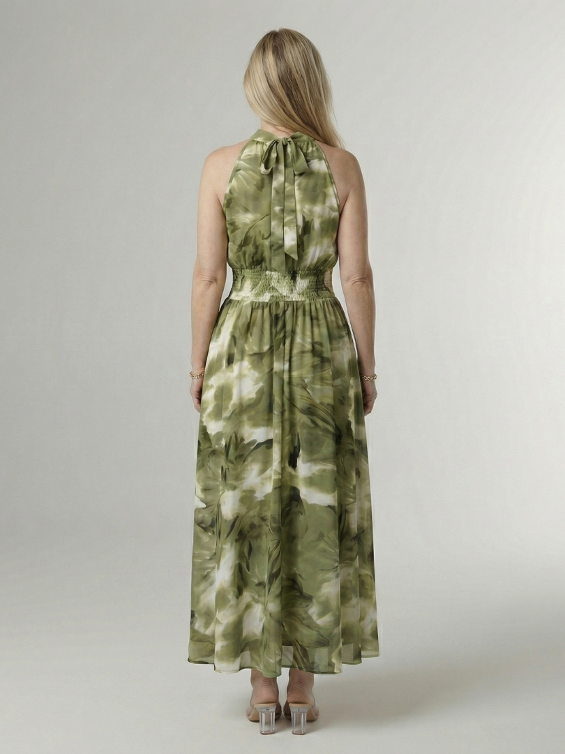Sylin | Ruched Halterneck Mini Dress