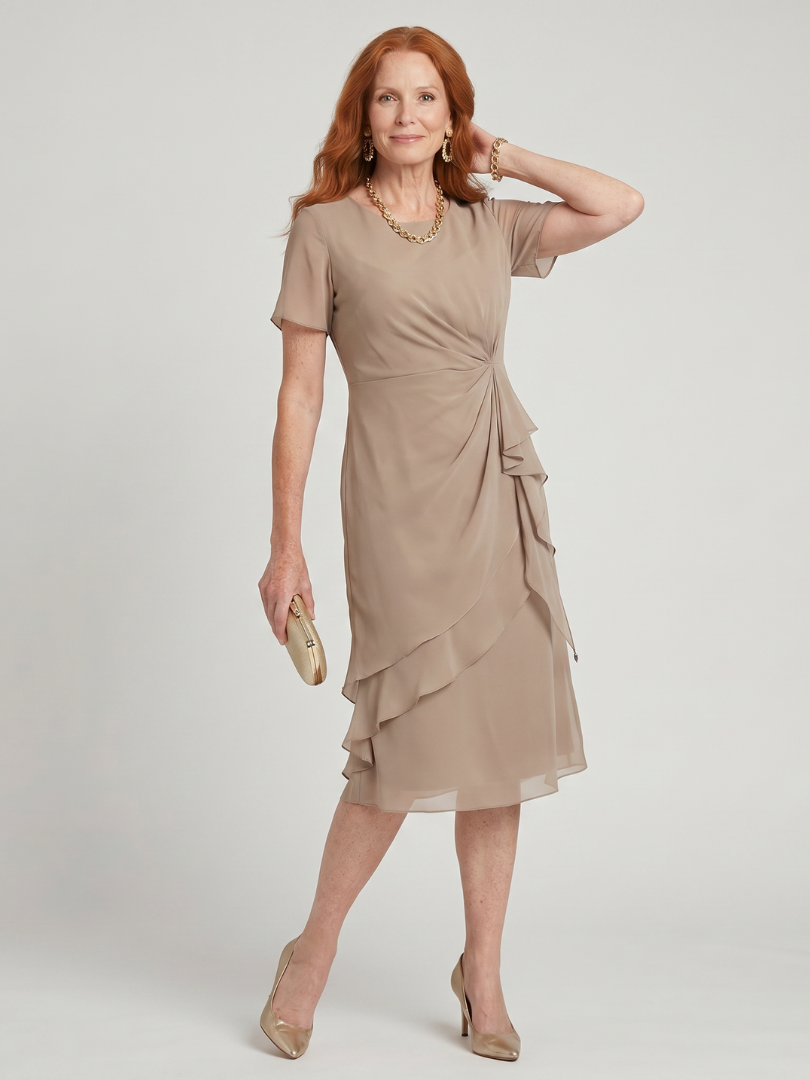 Eira | Short Sleeve Tiered Hem Mini Dress