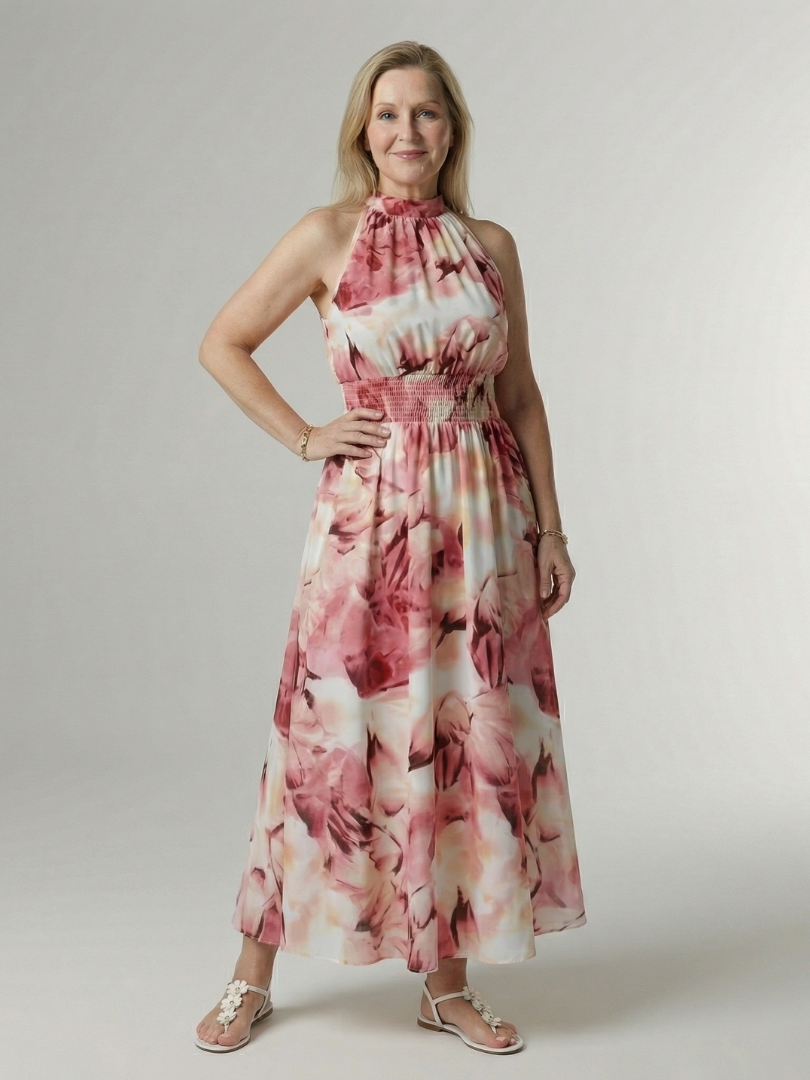 Sylin | Ruched Halterneck Mini Dress