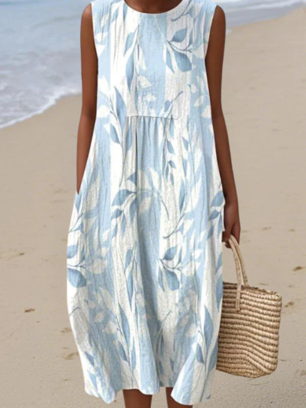 Joy™ Leaf Print Midi Dress