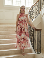 Sylin | Ruched Halterneck Mini Dress