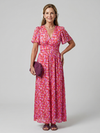 Juna | Short Sleeve Small Floral Mini Dress