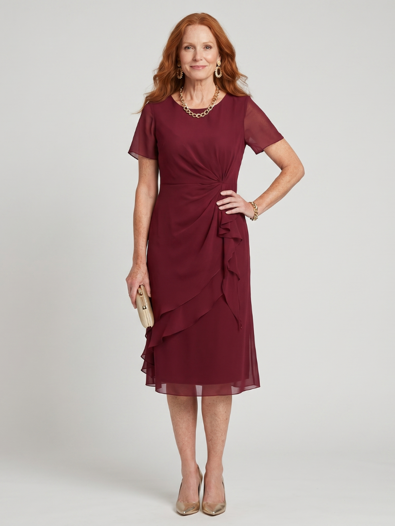 Eira | Short Sleeve Tiered Hem Mini Dress