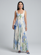 Ophelia | Sleeveless Square Neck Floral Mini Dress