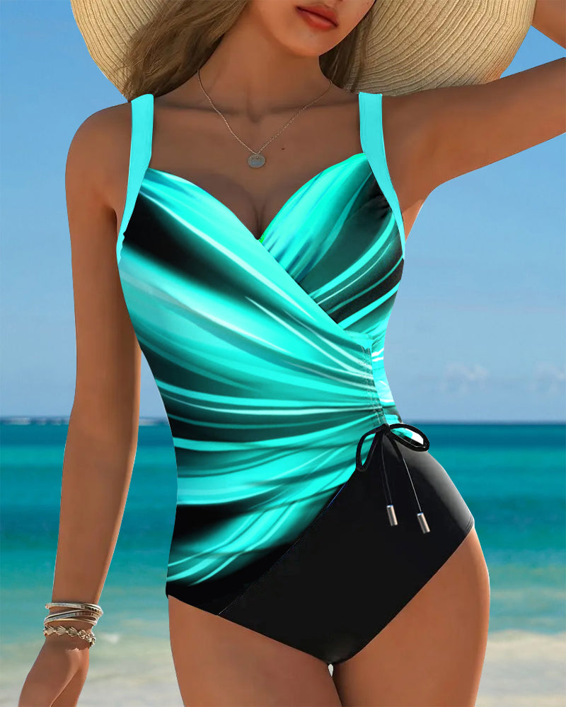 Eleanor | Ombré Lace-Up Swimsuit