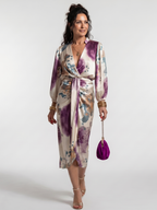 Valentina | Cross-Wrap Tie-Waist Printed Mini Dress