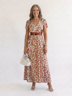 Lyra | Elegant Floral V-Neck Mini Dress