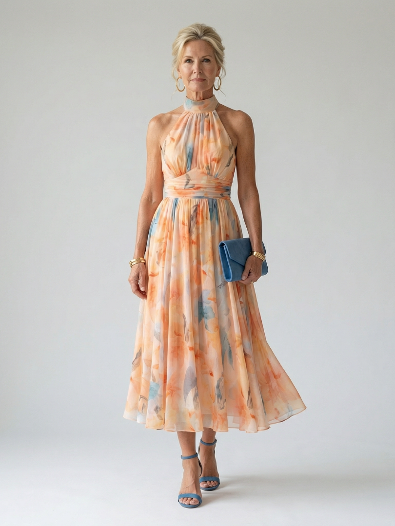 Elin | Soft Halterneck Mini Dress