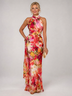 Elisabetta | Halterneck Floral Maxi Dress