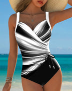 Eleanor | Ombré Lace-Up Swimsuit