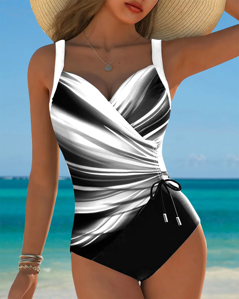Eleanor | Ombré Lace-Up Swimsuit