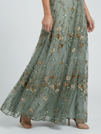 Selora | Halterneck Floral Flowy Maxi Dress