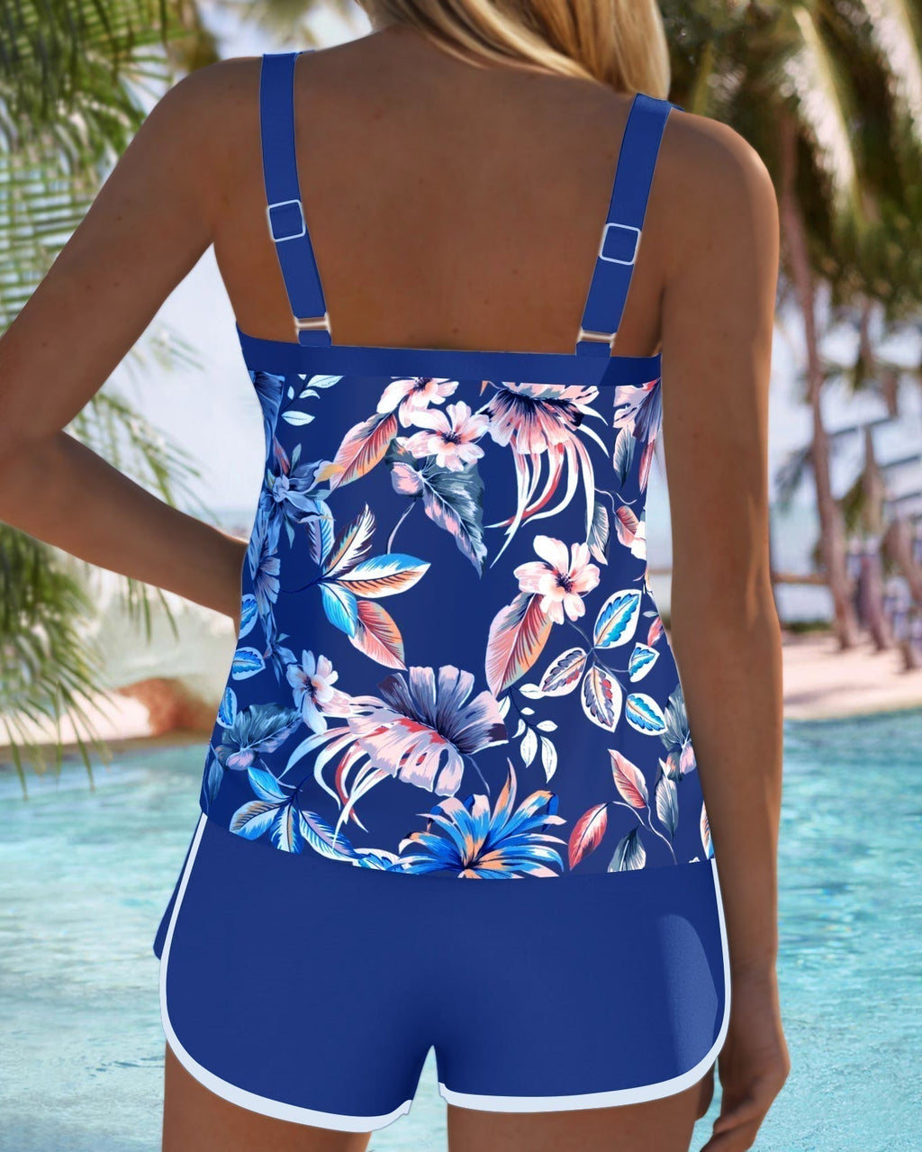 Evie | U-Neck Floral Print Tankini