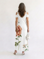 Camila | Floral Cold Shoulder A-Line Mini Dress
