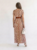 Lyra | Elegant Floral V-Neck Mini Dress