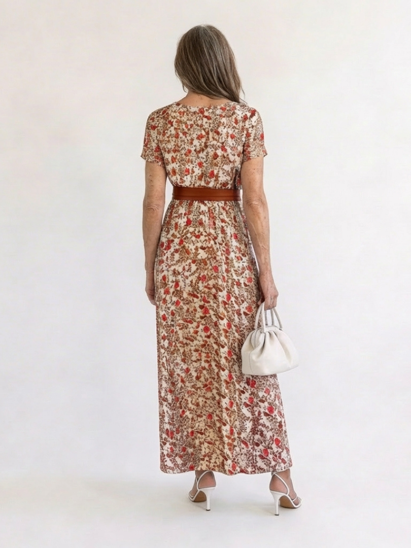 Lyra | Elegant Floral V-Neck Mini Dress