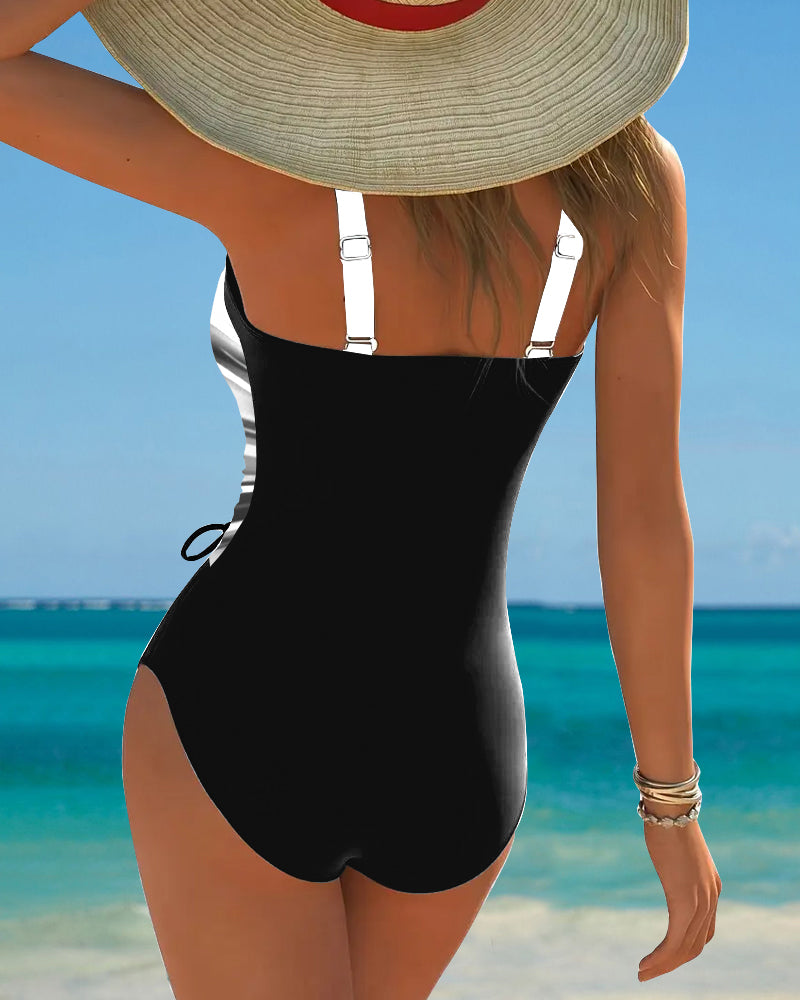 Eleanor | Ombré Lace-Up Swimsuit