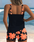 Emma | Floral Print U-Neck Tankini