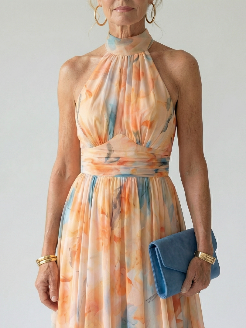 Elin | Soft Halterneck Mini Dress