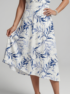 Kael | V-Neck Soft Botanical Print Mini Dress