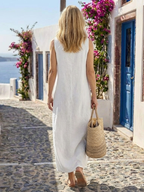 Ismera | Sleeveless Round Neck Relaxed Mini Dress