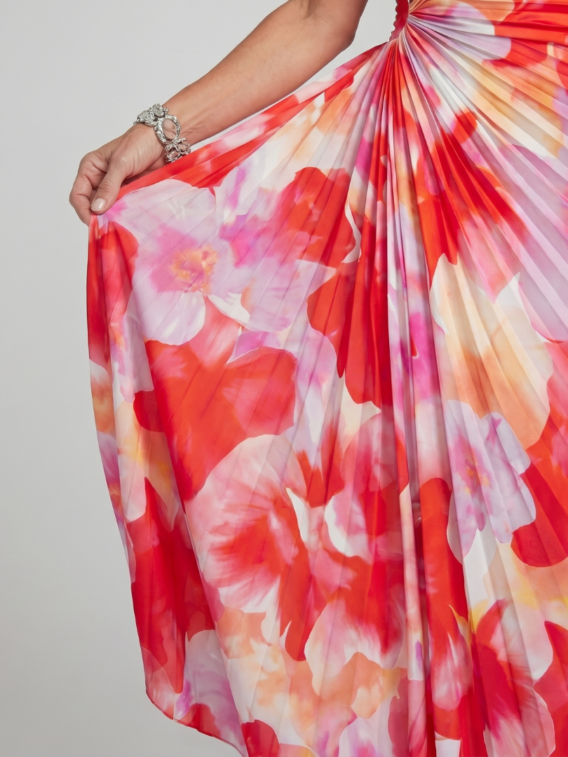 Taya | One-Shoulder Pleated Bodice Mini Dress