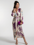 Valentina | Cross-Wrap Tie-Waist Printed Mini Dress