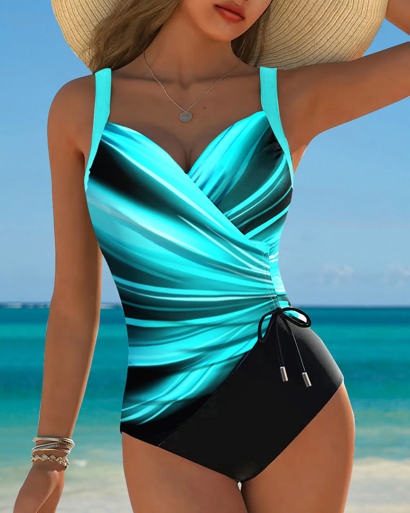 Eleanor | Ombré Lace-Up Swimsuit