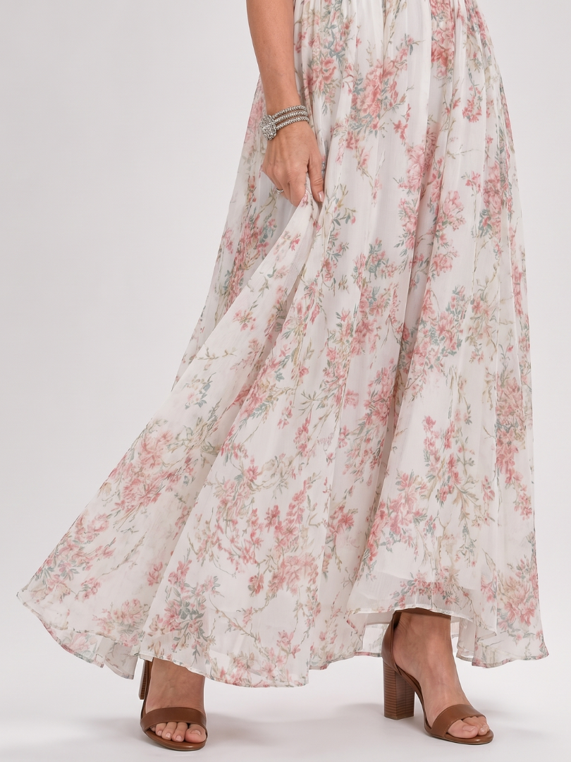 Guinevere | Floral Flowy Skirt Mini Dress