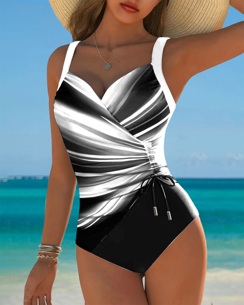 Eleanor | Ombré Lace-Up Swimsuit