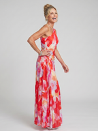 Carla | One-Shoulder Pleated Bodice Mini Dress