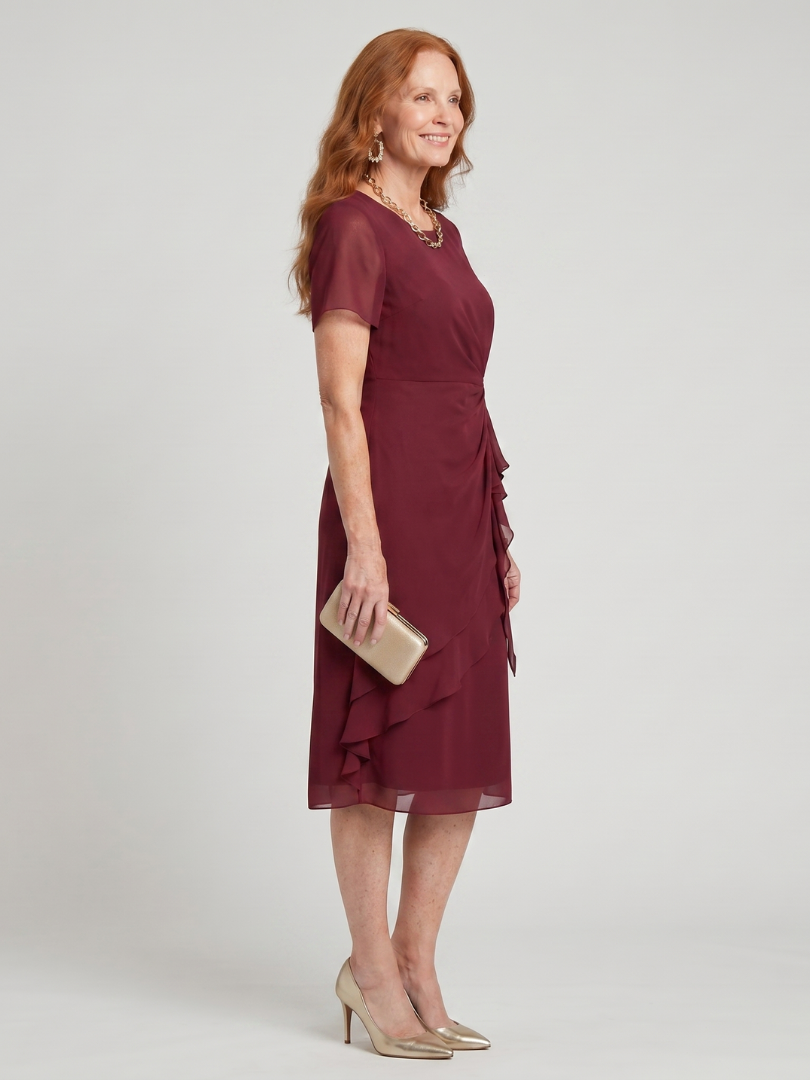 Eira | Short Sleeve Tiered Hem Mini Dress
