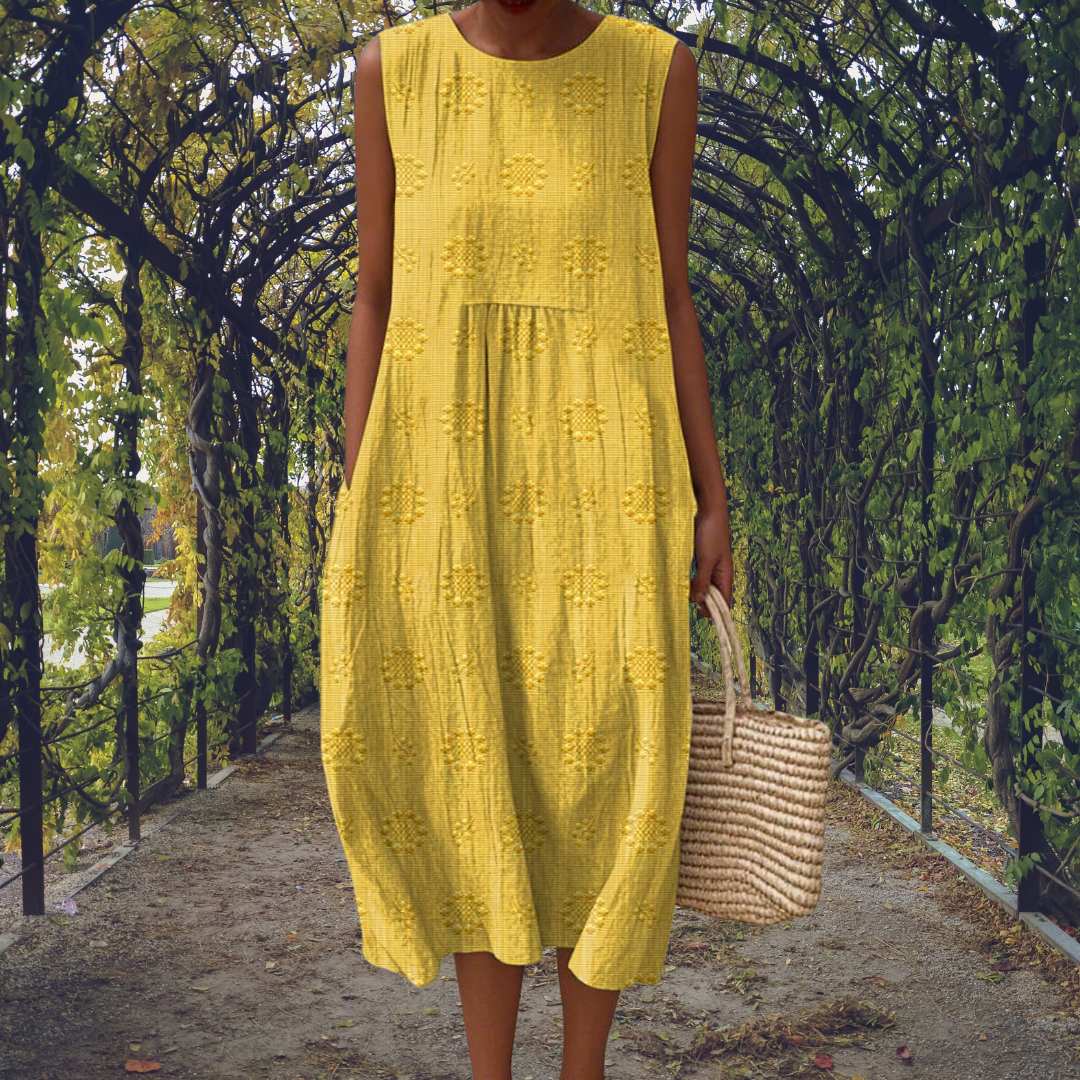 Aikaterini – Elegant Sleeveless Dress with Pockets