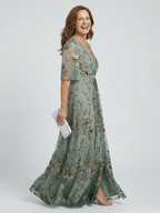 Selora | Halterneck Floral Flowy Maxi Dress