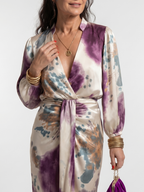 Valentina | Cross-Wrap Tie-Waist Printed Mini Dress