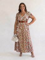 Lyra | Elegant Floral V-Neck Mini Dress