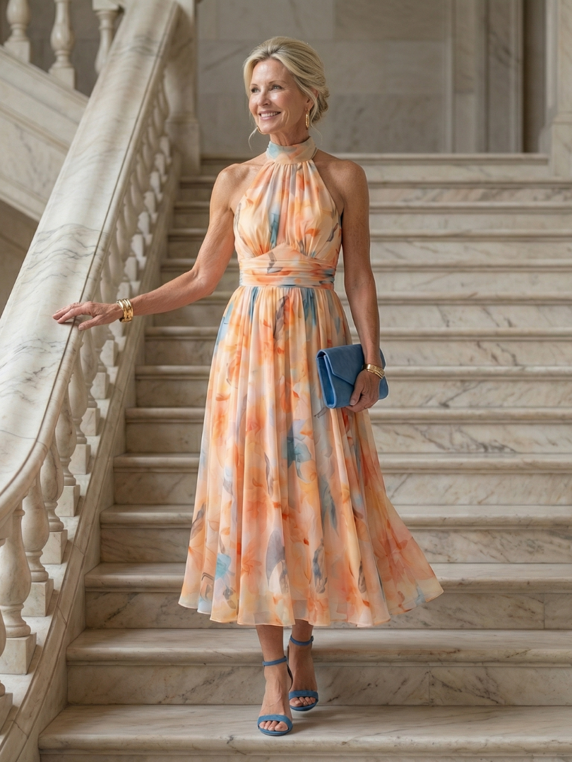Elin | Soft Halterneck Mini Dress