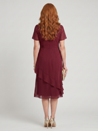 Eira | Short Sleeve Tiered Hem Mini Dress