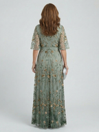 Selora | Halterneck Floral Flowy Maxi Dress