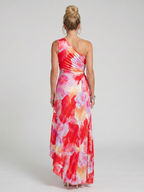 Carla | One-Shoulder Pleated Bodice Mini Dress