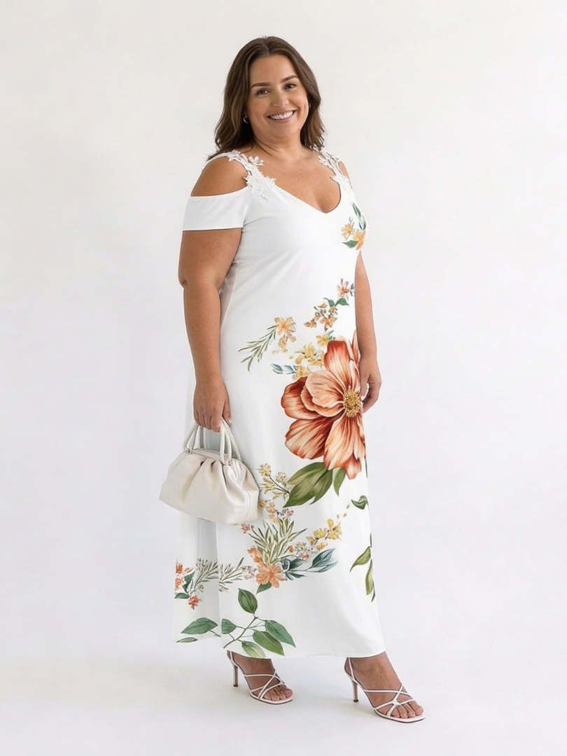 Camila | Floral Cold Shoulder A-Line Mini Dress