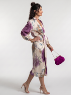 Valentina | Cross-Wrap Tie-Waist Printed Mini Dress