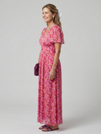 Juna | Short Sleeve Small Floral Mini Dress