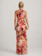 Elisabetta | Halterneck Floral Maxi Dress