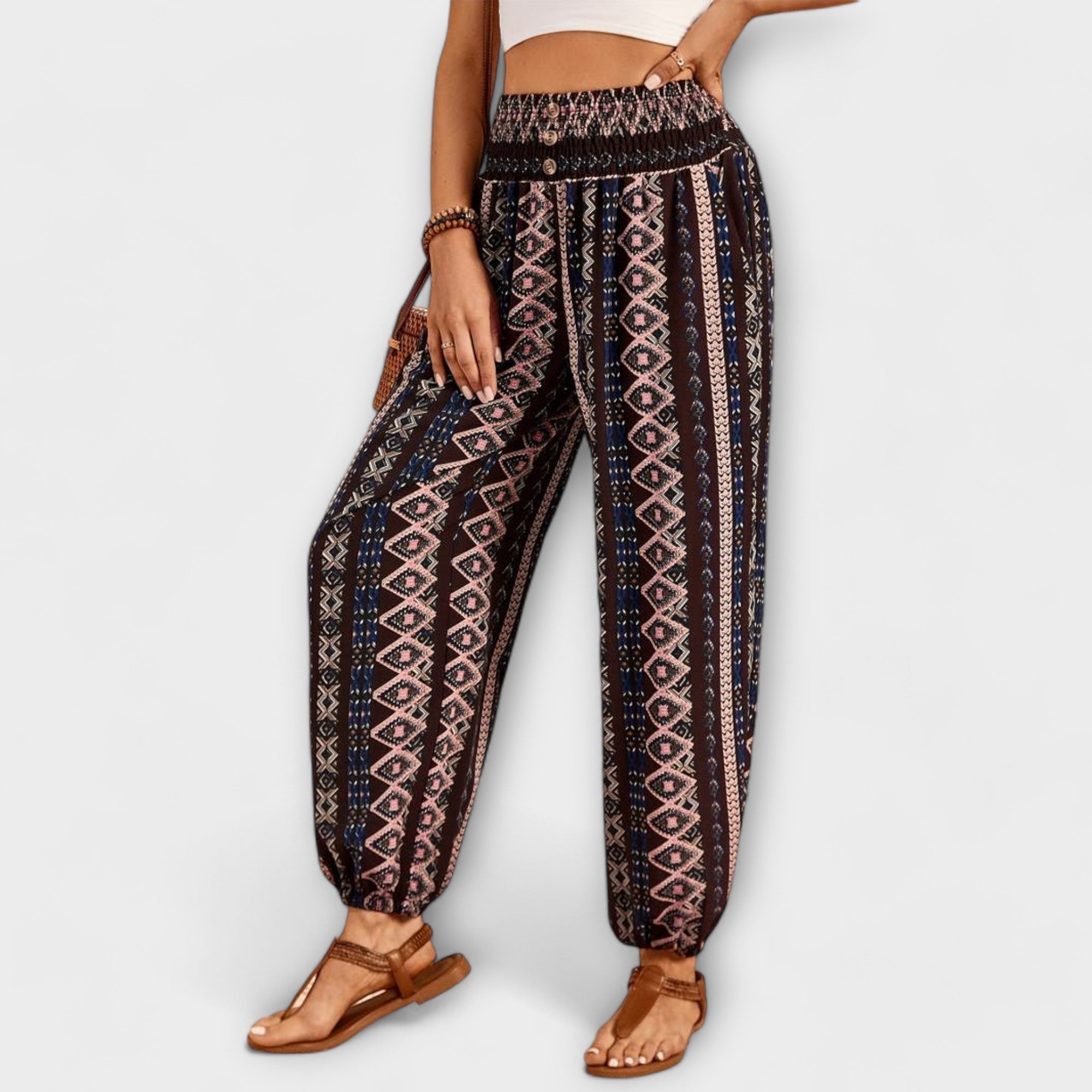 Scarlett - Ethnic Print Trousers